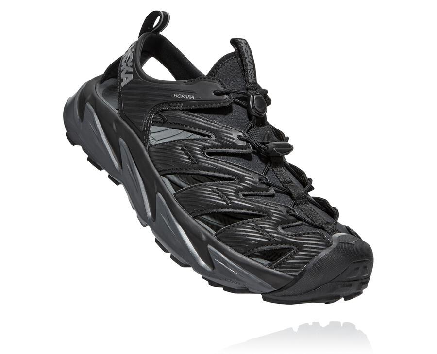 Sandals Mens - Hoka One One Hopara - Black - GKAROWV-75